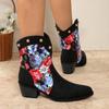 Fashion Random Print Pointed Toe Ankle Boots High Heels Women Shoes Winter Brand New Fad Shoes 2024 Trend Sexy Elegant Cozy Botas Mujer
