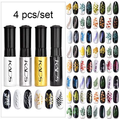 4 шт./компл. набор лаков для ногтей красочный лак для стемпинга ногтей для штамповки ногтей печать лак