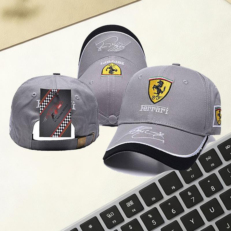 Бейсболка гоночной команды Ferrari с вышитым логотипом, регулируемая кепка для автоспорта для Ferrari Roma 488 Portofino F8 Roma Spider SF90