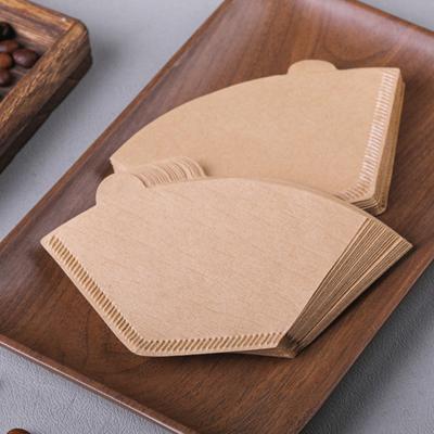 100 шт. одноразовые кофейные фильтры конусные неотбеленные натуральные фильтры бумажные гладкие вкусовые кофейные аксессуары для