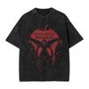 Anime Harajuku  Cotton Oversized TshirtMen Short Sleeve TeesDeath Note YK Summer Loose Washed Tops TShirt