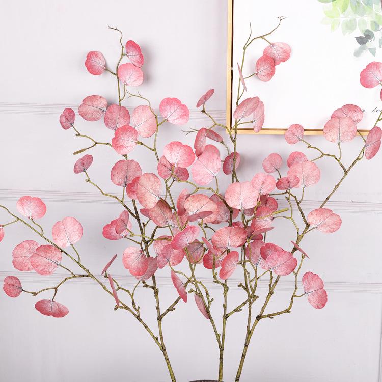 French Round Eucalyptus & Apple Leaf Simulated Plant for Wedding & Home Decor