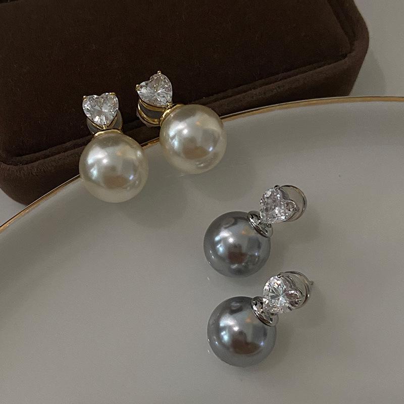 Жемчуг Простой Нишевый Дизайн Высокого Класса Изысканный Свет Роскошная Атмосфера Высокого Класса Любовь Циркон