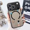 Магнитный чехол для телефона с милым рисунком астронавта для iPhone 17 15 16 Pro Max 14 13 Pro 17 Для Magsafe Беспроводная зарядка Мягкий край