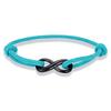 Personalized Infinity Bracelet Adjustable Braided Rope Bracelet For Couple Black Stainless Steel Matching Jewelry Gifts