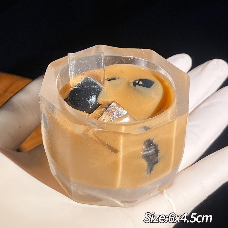 Прозрачная чашка для молочного чая Сквиш Имитация молочного чая Игрушки-антистресс Настольное украшение Аксессуары Декор для дома