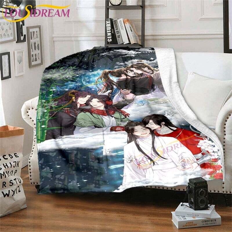 Official Grandmaster of Demonic Blanket The Untamed Blanket Flannel Blanket for Bedroom Sofa Chair Throw Blanket Travel Blankets