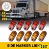 20pCS Red Side Amber Marker Lights Camper Trailer RV Boat Light Clearance Lamp V