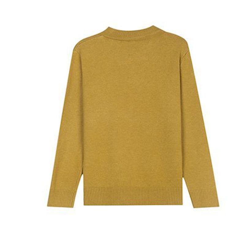 Пуловер на весну и осень-зиму с воротником-поло и длинными рукавами, темпераментный топ, свободный свитер-иностранец, вязаный пуловер, женские топы