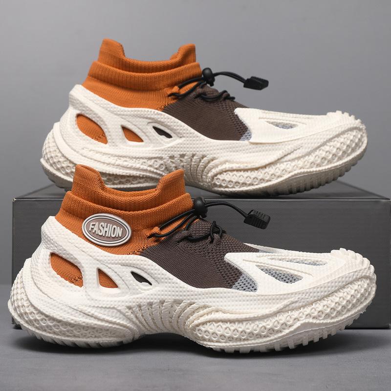 Comfortable Socks, Fly-woven Mesh Cloth Surface, Breathable Autumn Casual Sports Dad Shoes