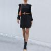 Fashion Women's Clothing Ruffle Loose Dress Autumn Hepburn Style