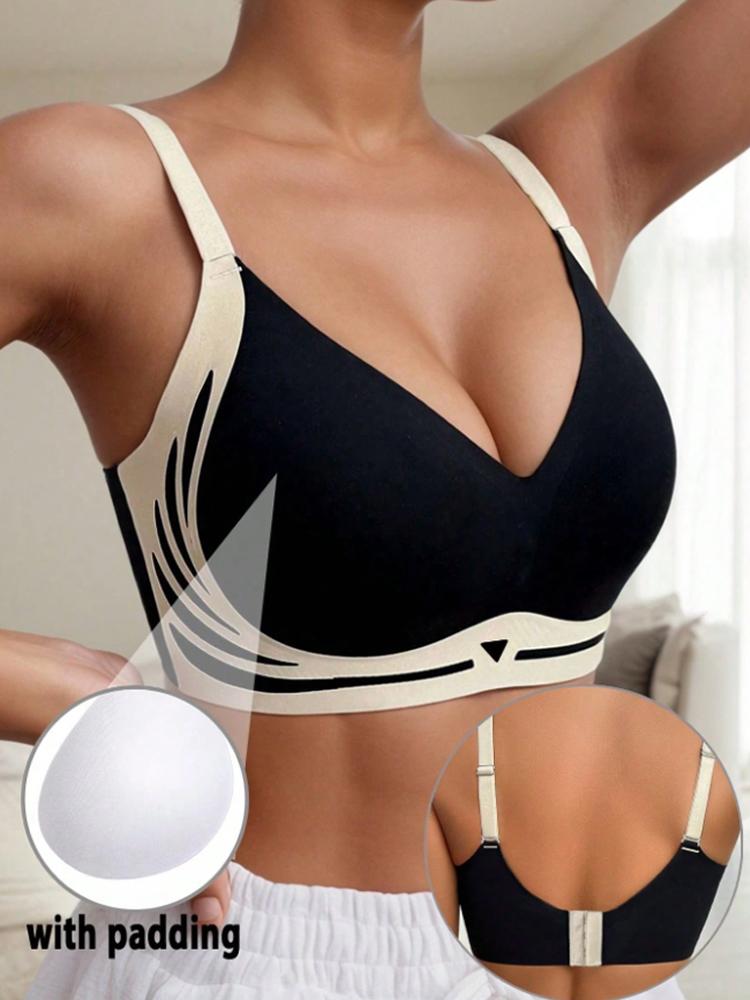 Женский бюстгальтер Push-up Gather Wireless Bra Женский мягкий поддерживающий регулируемый бюстгальтер с антипровисающими чашечками M-2XL