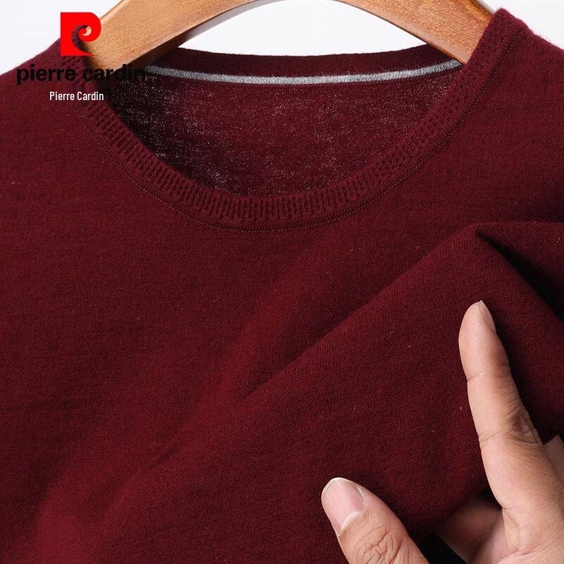 Мужской свитер Pierre Cardin из 100% чистой шерсти, с коротким рукавом и круглым вырезом