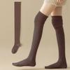 Однотонные высокие чулки для женщин, модные повседневные женские длинные носки выше колена, термобелье, теплые хлопковые леггинсы-трубы