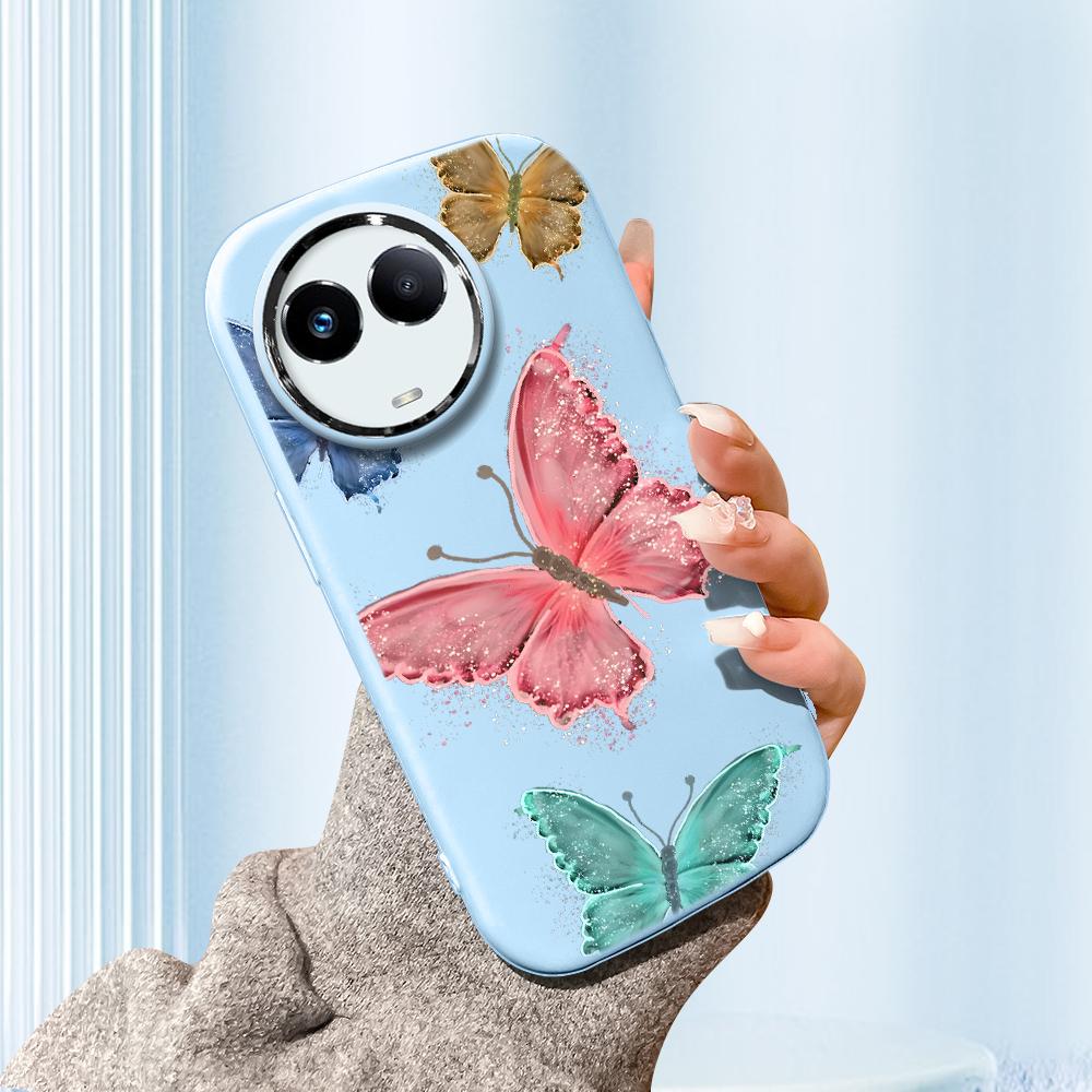 Сплошной цвет с серебряным краем линзы, жирный корпус, мягкий ТПУ, жидкий силиконовый чехол, противоударный чехол для телефона для OPPO Reno Realme OnePlus