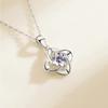 S999 Чистое серебро Четырехлистный клевер ожерелье на удачу для женщин легкая роскошь и простота темперамент ключичная цепочка модное полое ожерелье