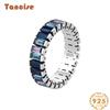 Tancise Classic 925 Sterling Silver Zircon Ring Ladies Jewelry Wedding Promise Party Gift