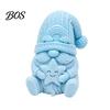Holding Star Dwarf Statue 3D Printed Sitting Gnome Figurine, Knitted Hat Statue, Faceless Tabletop Decoration for Home Office