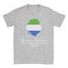 Sierra Leones Flag National TShirt Summer  Leisure TShirts Couple Cotton Round Neck Oversized Tees Short Sleeve Tops