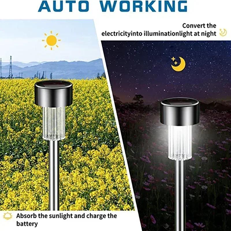 Solar Outdoor Lights Solar Garden Light LED Landscape Lighting Waterproof Pathway Lights Decor Walkway Lawn Patio Yard