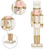 Casse-noisette figurine - SPRINGOS - Soldat avec épée - Hauteur 38 cm - Bois - Crème