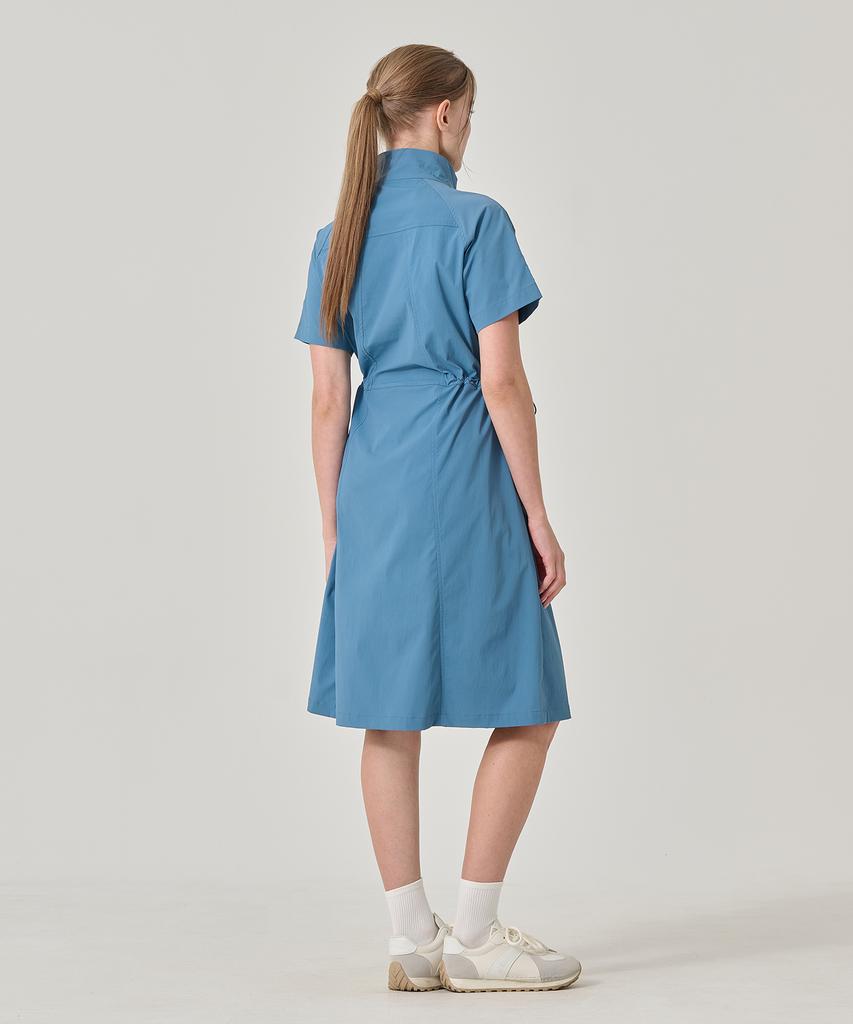 Built Moa Women'S Golf Nylon Half-Zip Dress