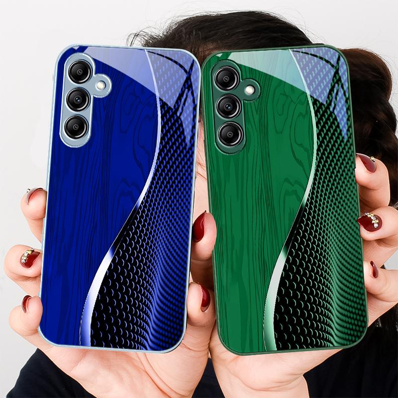 Сетка под дерево черная Для Samsung A 20 30 22 23 24 25 26 31 32 33 34 35 42 50 51 52 53 54 55 56 70 71 72 73 стеклянный чехол для телефона
