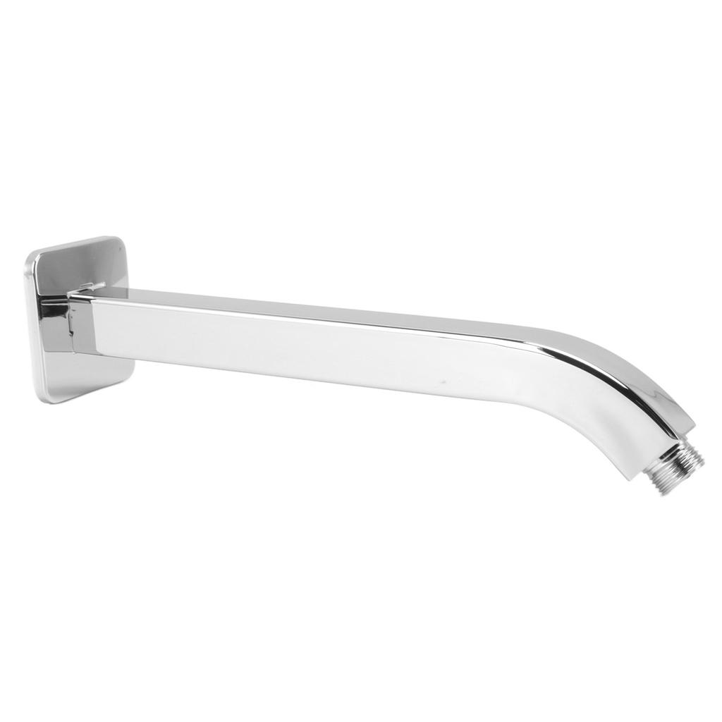 Shower Head Arm Square Brass Wall Mounted Rustproof 10in Shower Head Extension Arm for Bathroom