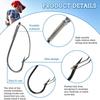 20pcs Weedless Barbed Fishing Hook Single Hook Carp Fishing Hook New Fly Hook