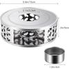 Portable Stainless Steel Tea Warmer - Outdoor Campfire Candle Heating Base
