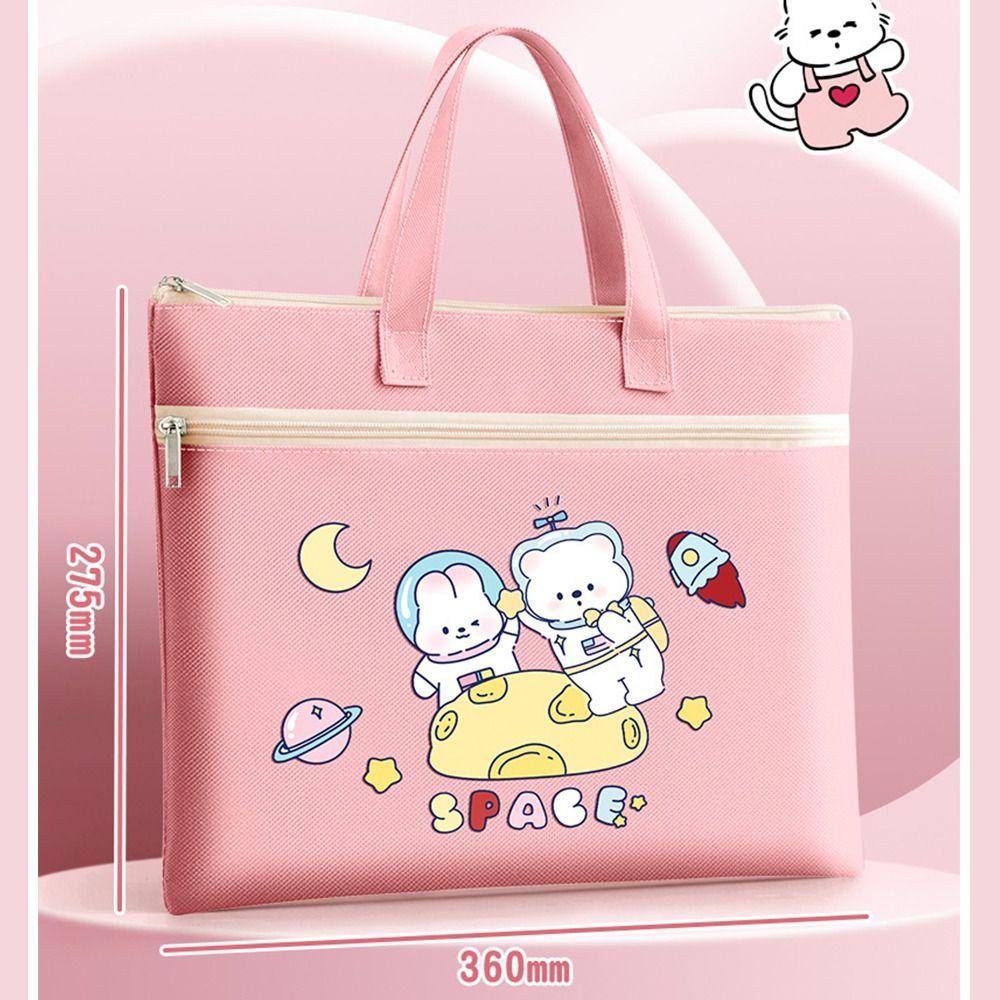 Двухслойная школьная сумка-тоут, холщовая сумка для файлов, симпатичная сумка для файлов формата А4, учебные принадлежности