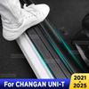 Для Changan UNI-T UNI T, защита задней двери, педаль на пороге, аксессуары из углеродного волокна, текстура, кожа, искусственная кожа, Стайлинг, наклейка на автомобиль, отделка