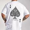 New Summer Men's Fashion T-shirt Personality Playing Cards Printed Men's T-shirt Top