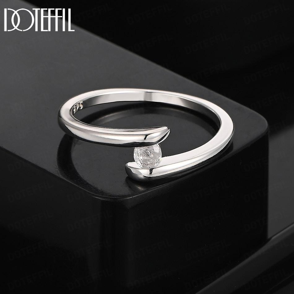 Кольцо из стерлингового серебра 925 пробы с цирконом AAA, модные свадебные украшения