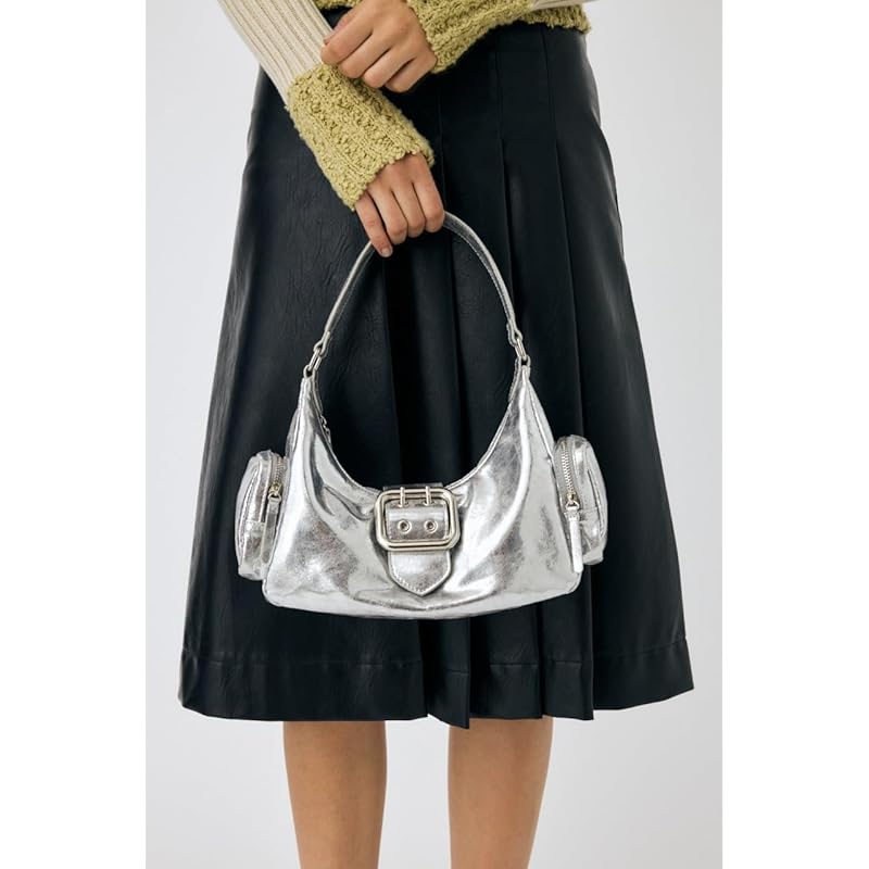 [Mousey] Сумка-хобо с боковым карманом 010IST55-3981 женская БЕСПЛАТНО серебристая