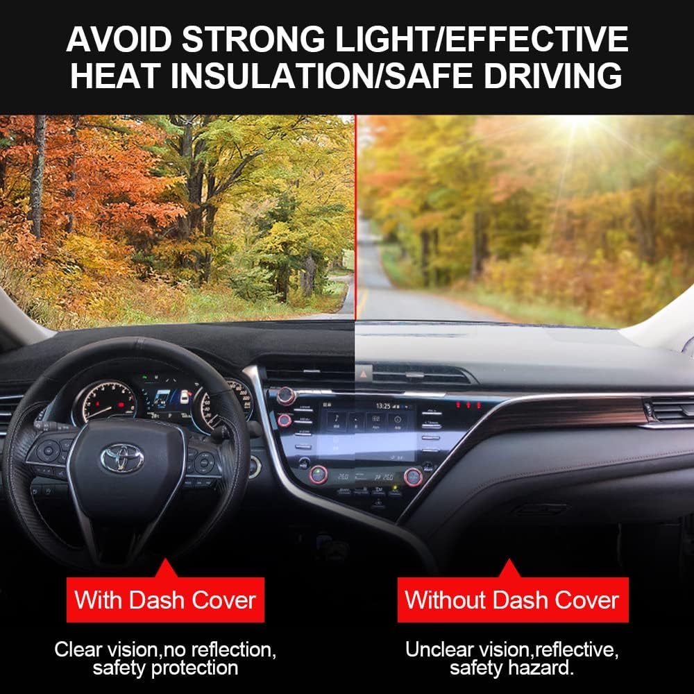 Dashboard Cover Dash Cover Mat Pad Carpet  Fit For Ford Fusion 2010 2011 2012 (Black)