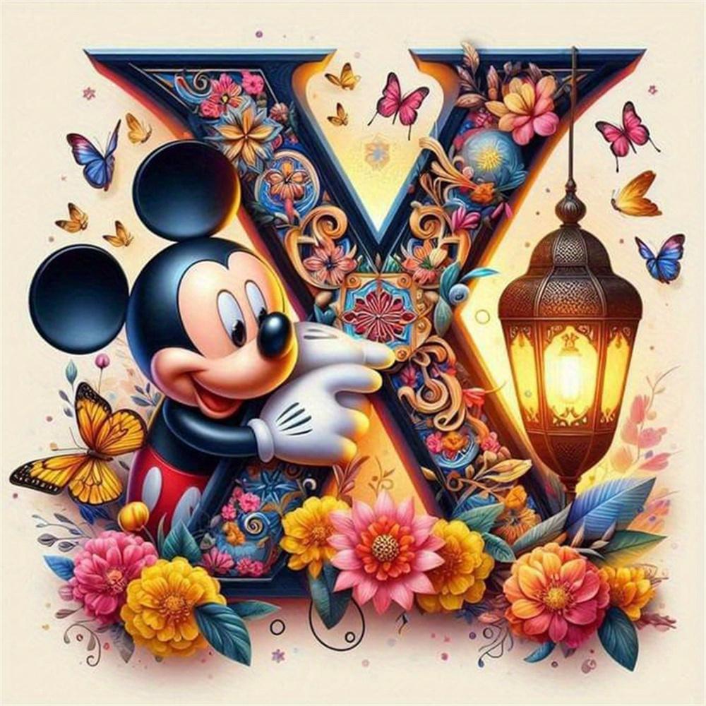 Disney Микки Маус Алмазная Живопись Буквы Мультфильм Алмазная Мозаика Стразы Картинки Минни Вышивка Цветок Настенное Украшение