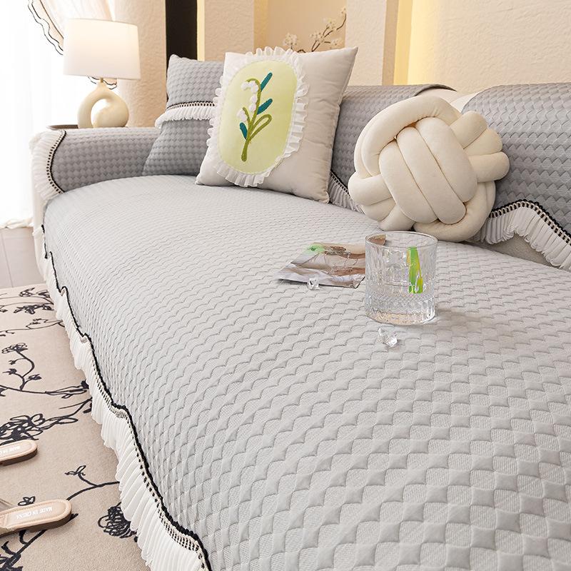 Small Fresh And Cool Bean Sofa Cushion, Ice Silk Mat, Non-Slip Seat Cushion, New Summer Model In , All-In-One Full Cover.