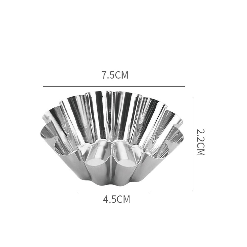 Многоразовая форма для печенья и пудинга Серебряная форма для десертов Формы для тарталеток Цветок Маффин