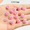 50 Pcs New Cute Mini Resin Cartoon Three Pink Peach Blossoms Flatback Ornament Jewelry Making Manicure Hairwear Accessories A42