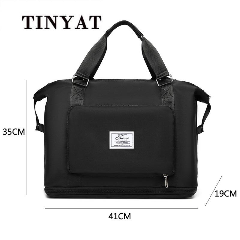 TINYAT Сумки Женская складная сумка для багажа с расширением дна Многофункциональный рюкзак Handburt Ticked Фитнес-сумка Большая вместительная мужская дорожная сумка