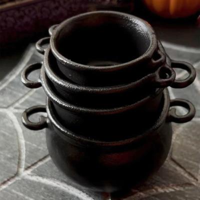 Мини Черный Котел Хэллоуин Ведьмин Котел Горшок Ведро Многоцелевая Маленькая Конфетница для Хэллоуина Угощение или Жизнь Вечеринка Сувениры