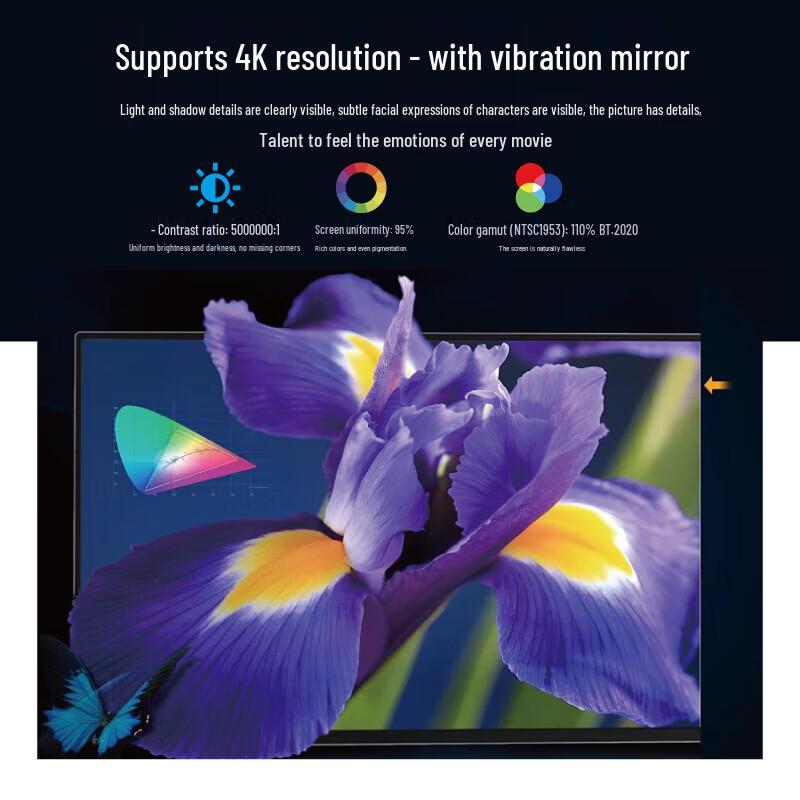 Lansheng Carden V5i 4K DLP Tri-Color Laser Projector (CN version)