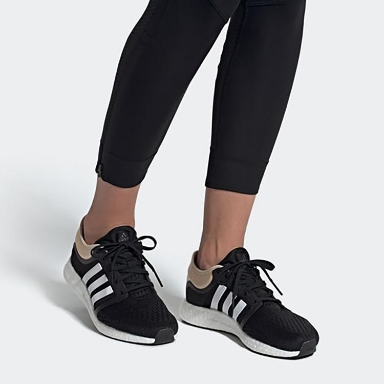 adidas Ракета Ускорение Удобная Ткань Нескользящие Легкие Низкие Марафонские Беговые Кроссовки Женские Кроссовки Черный Розовый EH0705