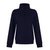 Women's Fashion Autumn And Winter Solid Colour Zipper Pocket Standing Collar Casual Sweatshirt