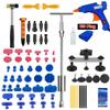 Auto Body Dent Repair Tools Kit Sheet Metal T Dent Puller Slide Hammer Reverse Hammer Glue Car Paintless Suction Cup Removal Set