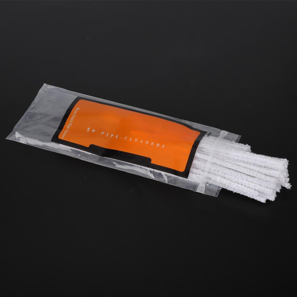 50pcs Pipe Cotton Clners, White Pipe Clners and Safe Clning Tool for Pipes, Absorb Tar and Condensate