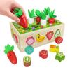 Mokugansha Монтессори образовательная деревянная форма фруктов фермерский редис магнитная ловля насекомых ранний кончик пальца рождественская игрушка для детского сада, соответствие формы
