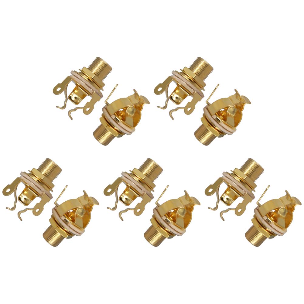 2-10PCS 1/4 Inch 6.35Mm Guitar Pickup Output Jack Socket Metal Guitar Stereo Socket Parts Guitar Mono Jack Socket for Electric G