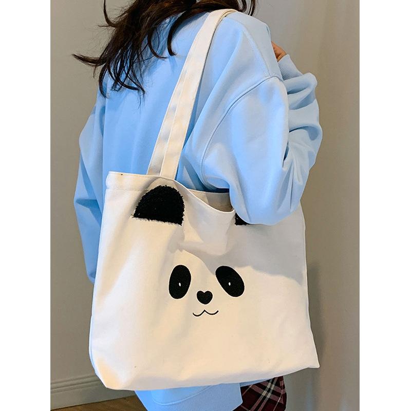 Симпатичная симпатичная холщовая сумка женская большая сумка через плечо женская японская сумка-тоут для поездок на работу